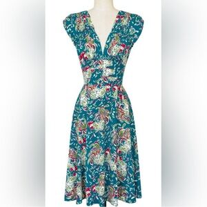 Trashy Diva 1940s Rooster Print Dress